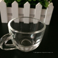 Clear Glass Espresso Cup with Matching Saucers, 3 Ounce